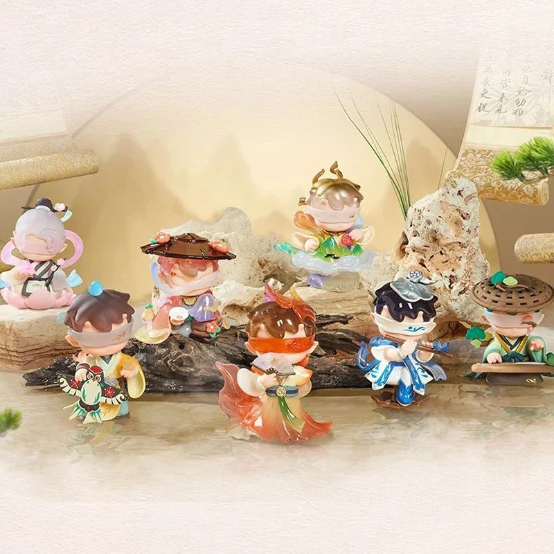 Lodii a música das montanhas e rios série caixa cega brinquedos kawaii anime figura de ação surpresa caixa mistério bonecas meninas presente