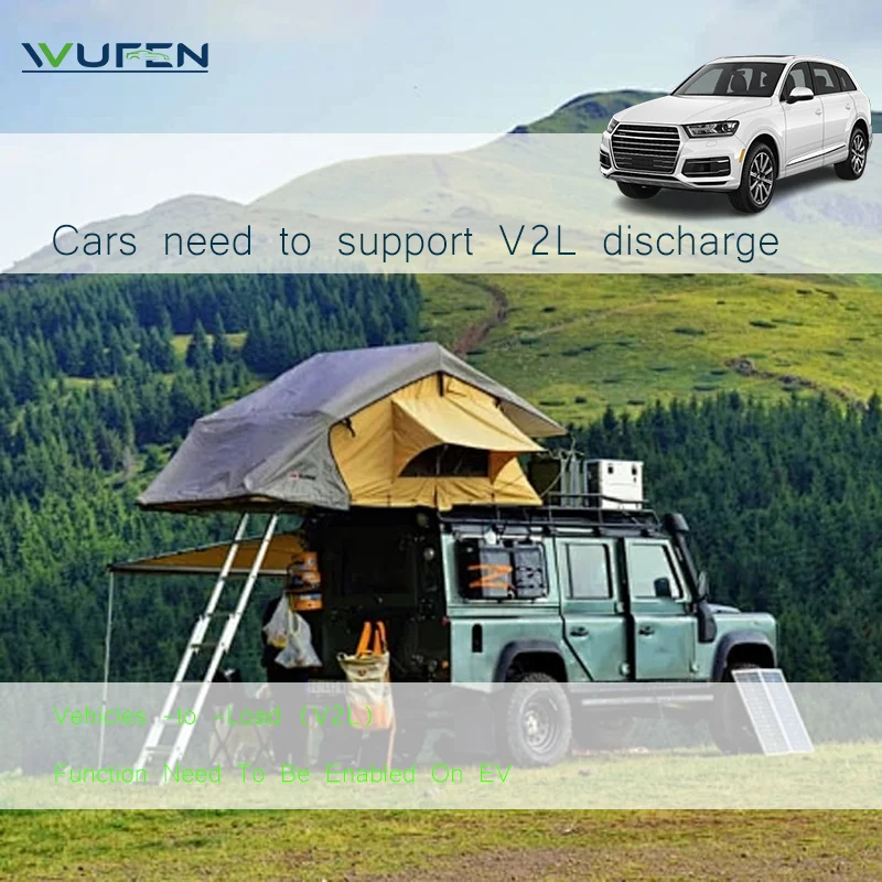 WUFEN GBT 방전기, 영국 EU US 5-15 소켓 V2L 어댑터, V2L 케이블, 야외 충전 스테이션, BYD 사용, 자동차 지지대 V2L 기능 필요