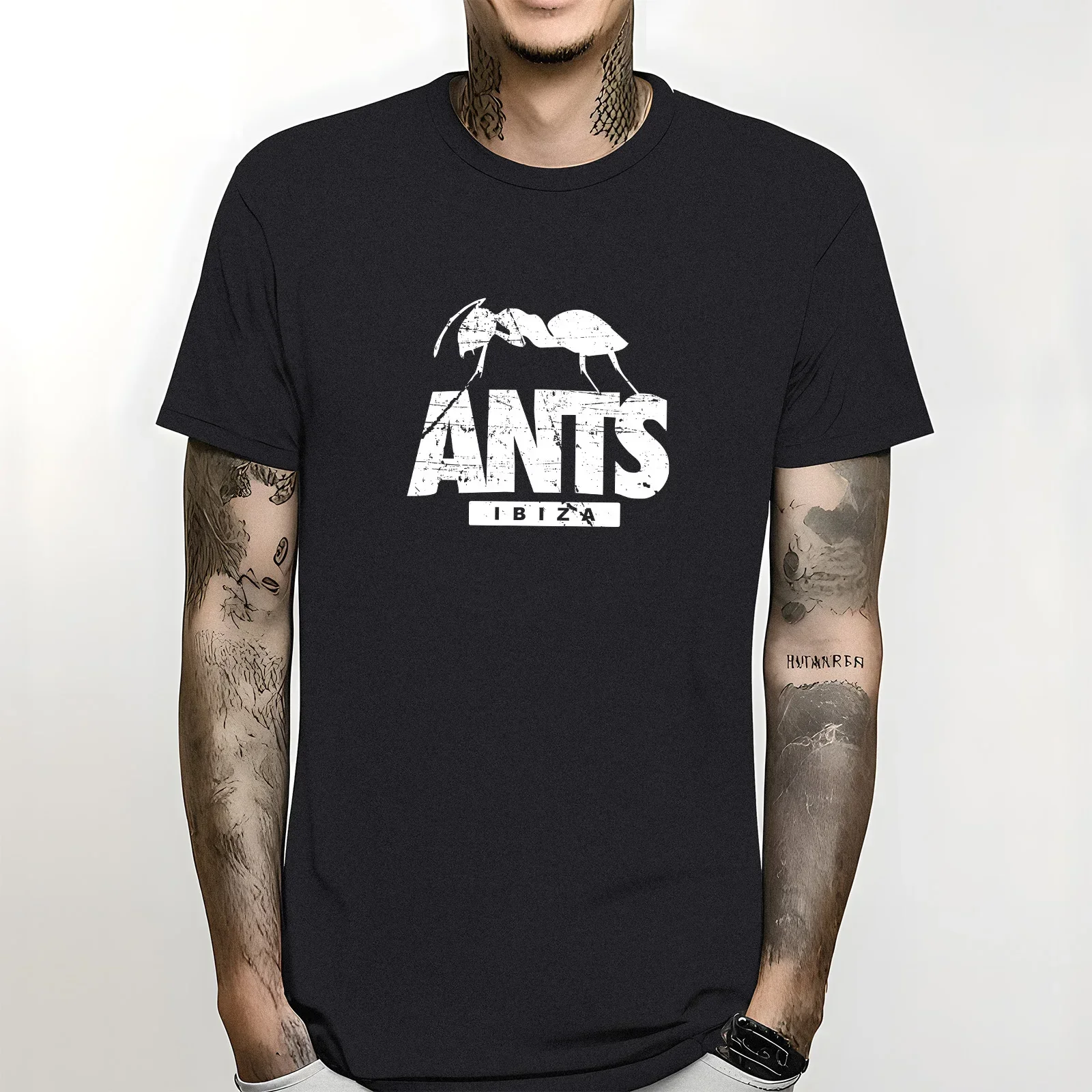 

Hot Sale Hip Hop Loose Streetwear Tees ANTS IBIZA Printed Man T-Shirt Short Sleeve Harajuku Style Casual Fashion Men T Shirt