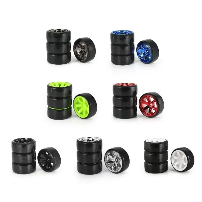 4Pcs RC Hard Pattern Drift Tires Tire Wheel dla Trxs HSP Tamiya HPI 1:10 RC On-road Vehicle Drifting Car Hard Tire Set