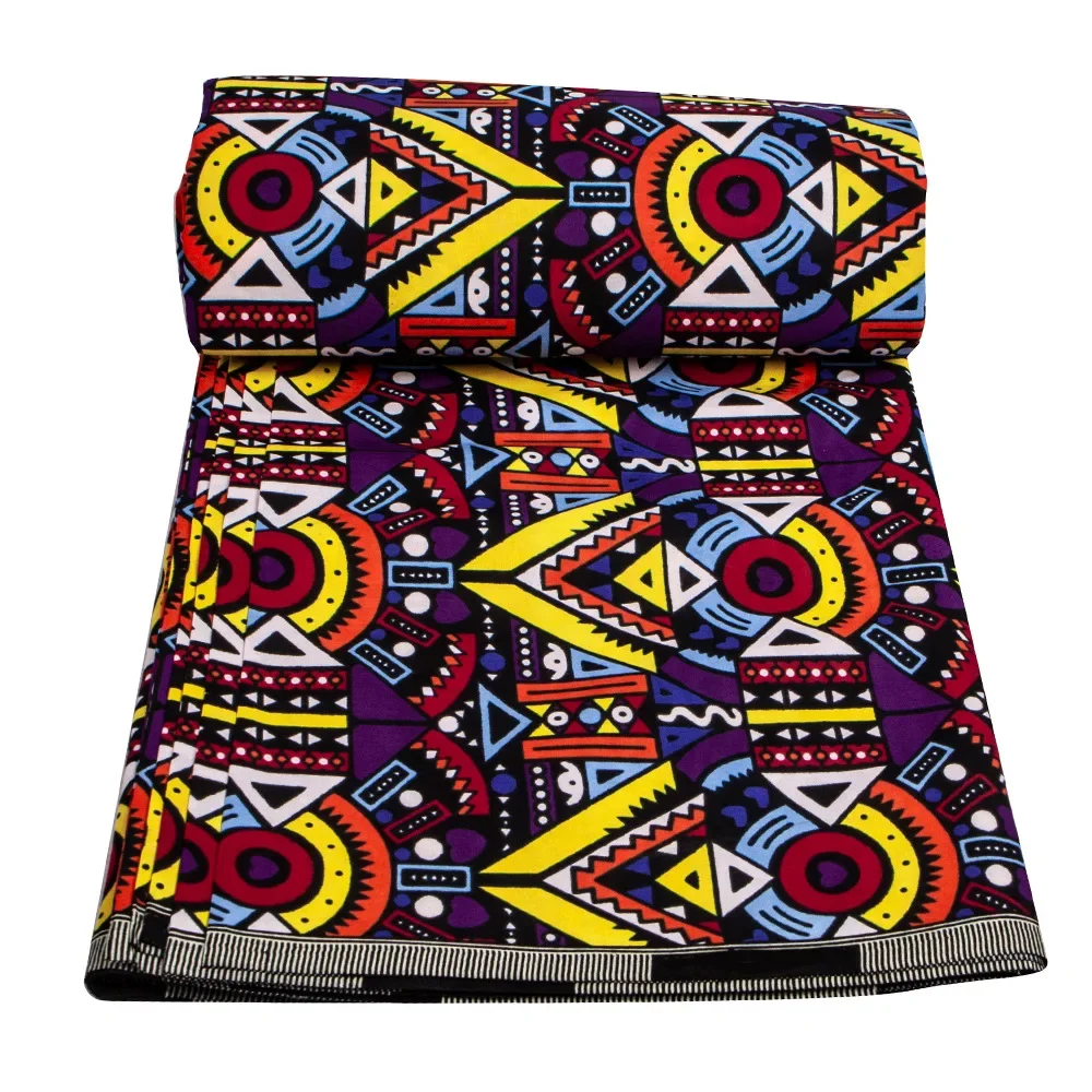 Nigerian Ankara Wax Fabric New Wholesale Prices 100% Cotton Soft Sew Tissu Craft African Real Wax For Women Dresses 2024