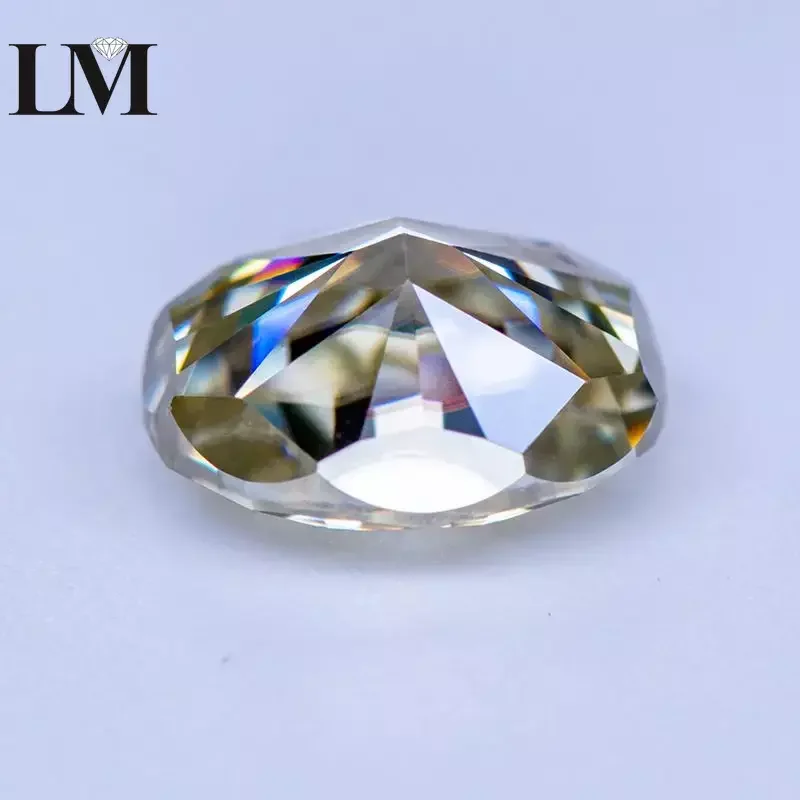 Moissanite Gemstone Brilliant Yellow Natural Color Oval Cut Lab Grown Diamond Advanced Jewelry Making Materials With GRA Report