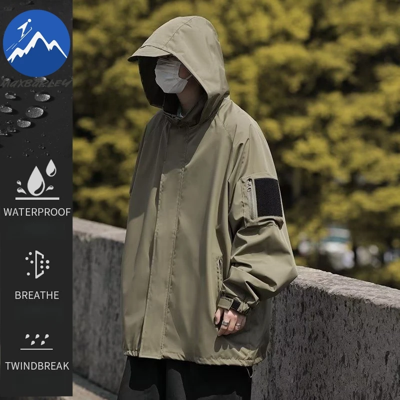 

Maxbarley New Men Jacket 2025 Fashionable Outdoor Camping Windproof Coat Casual Daily Wear Comfortable Stylish Leisure Outerwear