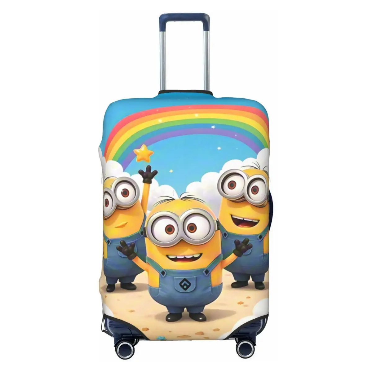 مخصص M-Minions غطاء الأمتعة حامي مضحك لطيف الكرتون فيلم Kawaii دمية حقيبة سفر الغطاء الواقي لمدة 18-32 بوصة