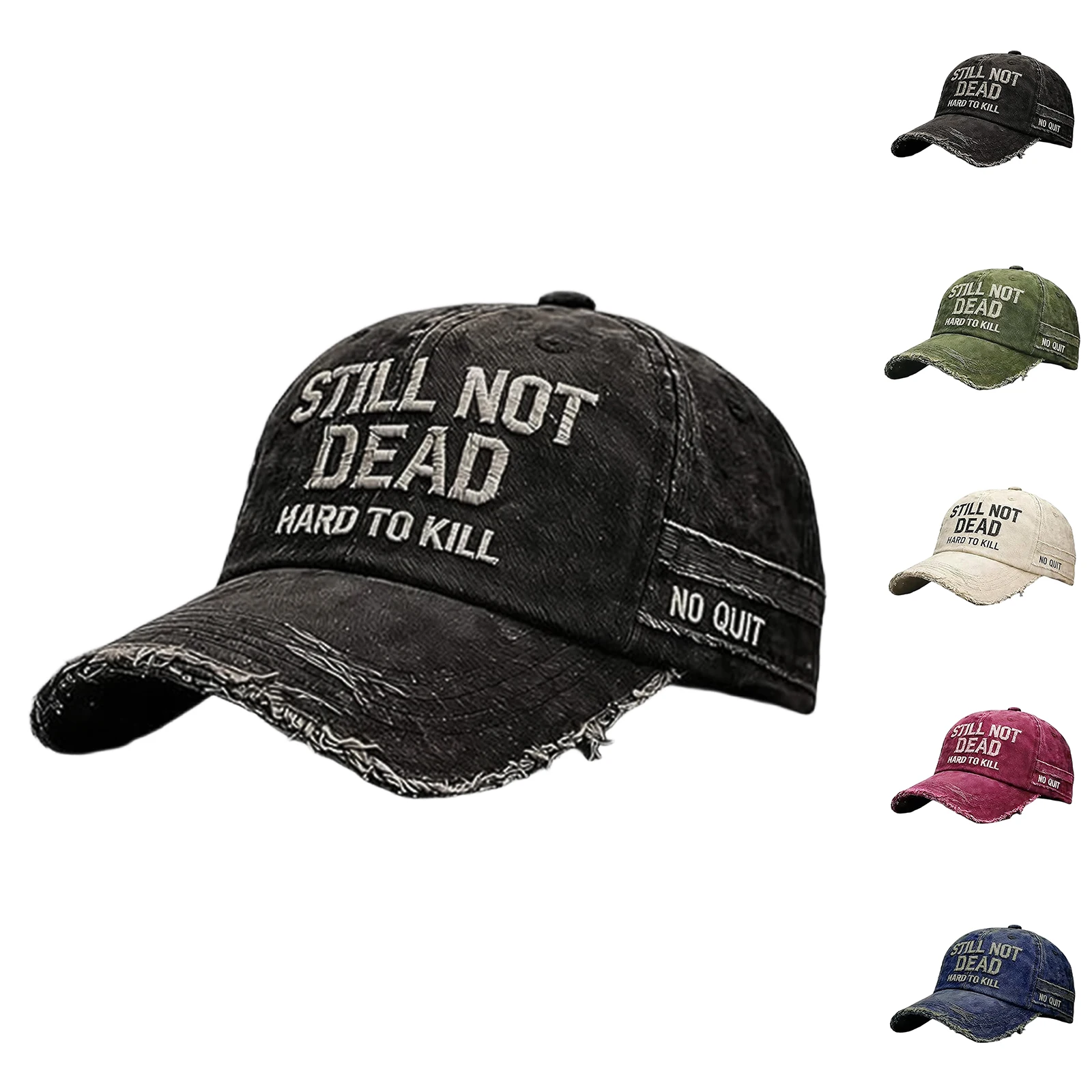 Casquettes de baseball unisexes tendance pour hommes et femmes, réglables, avec lettres imprimées, broderie à bords bruts, chapeau de soleil, chapeau commémoratif