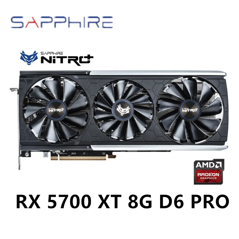 

Графический процессор Sapphire RX 5700XT 8 ГБ PRo D6 Игровая видеокарта Настольный компьютер Видеорегистрация Видеокарта Подержанная видеокарта