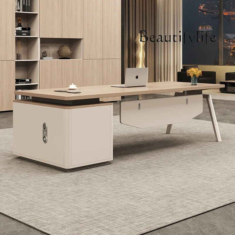 0 مكتب مكتب حديث وبسيط ومجموعة كرسي أثاث مكتبي واحد مكتب مدير مشرف كبير #2