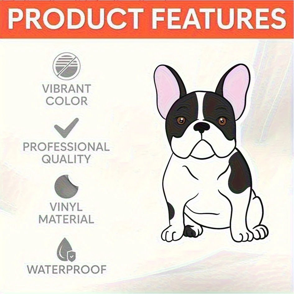 4 шт./компл. уникальная наклейка с французским бульдогом, подходит для дорожного багажа, настенного искусства, холодильника и собаки - сопутствующие поделки