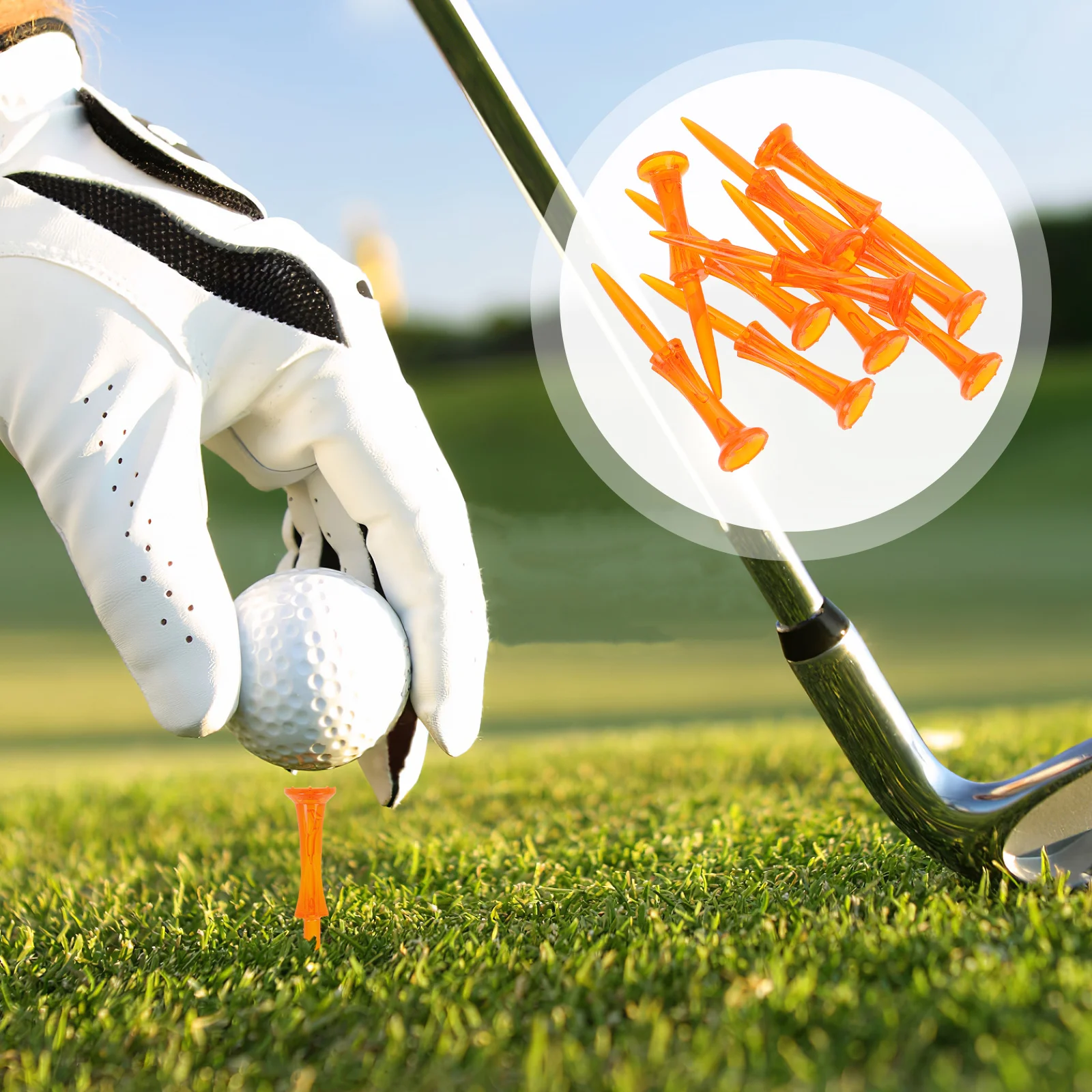 

10Pcs Golf Ball Spikes 83Mm Wheel Shape Plastic Tees for Training Practice Driving Range Indoor Outdoor Golf Mat Replacement