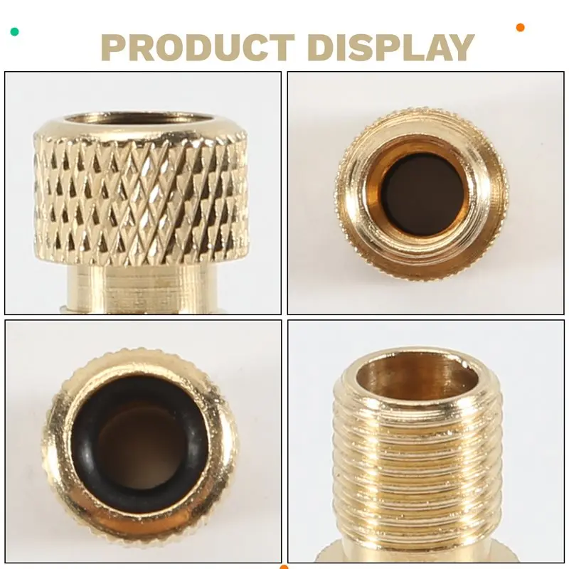 RTENTE-50Pcs Bike Valve Adaptor Pump Bicycle Convert Presta To Schrader Copper Valve Adaptor Gas Nozzle Tube Cycling Tool