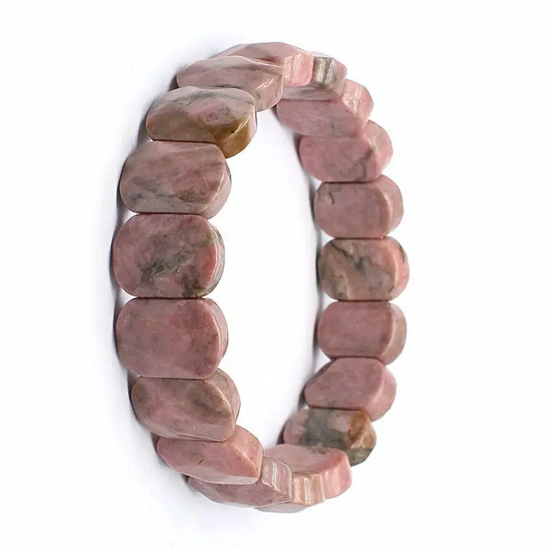 

Factory Natural Stone Red Pattern Bracelet Handmade Personalized Geometry Good Luck Wealth Energy Mermaid Fashion Gift Box