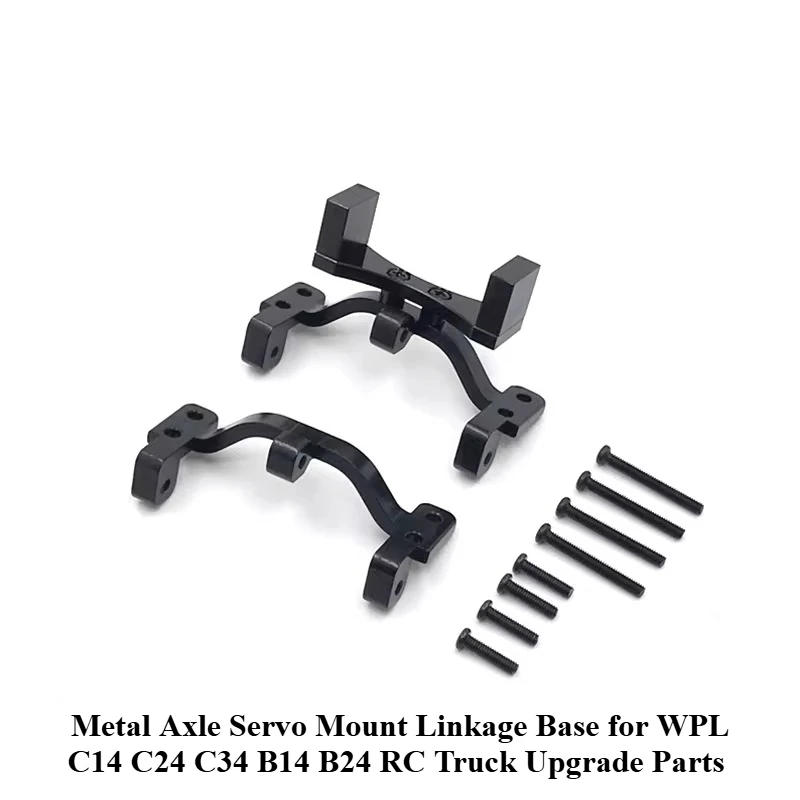 Metal Axle Servo Mount Linkage Base for WPL C14 C24 C34 B14 B24 RC Truck Upgrade Parts Durable Steering Servo Relocation Bracket