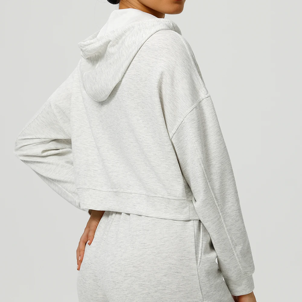 اللياقة البدنية اليوغا قمصان سترات رياضية سستة اليوغا طويلة الأكمام الصالة الرياضية تجريب أعلى النساء تشغيل الدراجات معاطف الإناث مقنعين سترة #2