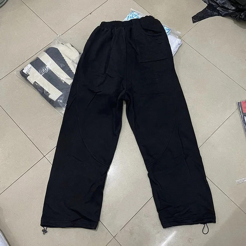 2026 Men Women Classic Patch Embroidery Stitching Logo Sweatpants Best Quality Cotton Oversized Jogger Drawstring Casual Pants view 2