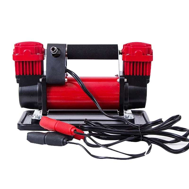 12v/24v Portable Automatic Car Inflator High Pressure Car Inflator Full Metal Double Cylinder Car Wheel Fast Inflator