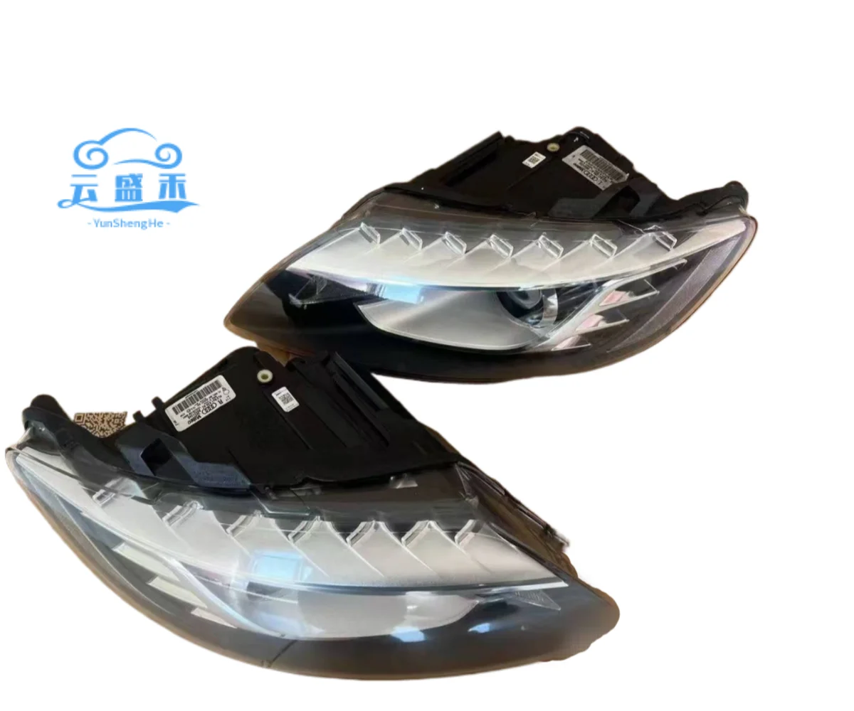 مجموعة مصابيح أمامية LED بيضاء عالية الجودة 12 فولت لـ Q7 10-15 تركيب منخفض ترقية تكوين عالي درجة حرارة اللون 6000K #2