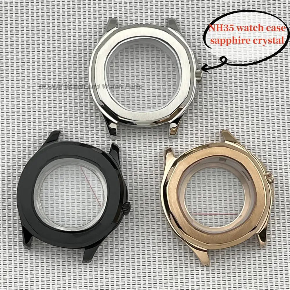 42mm NH35 Case Stainless Steel Sapphire Glass Modification Accessory for Nautilus AQUANAUT NH36 Mechanical Movement Parts