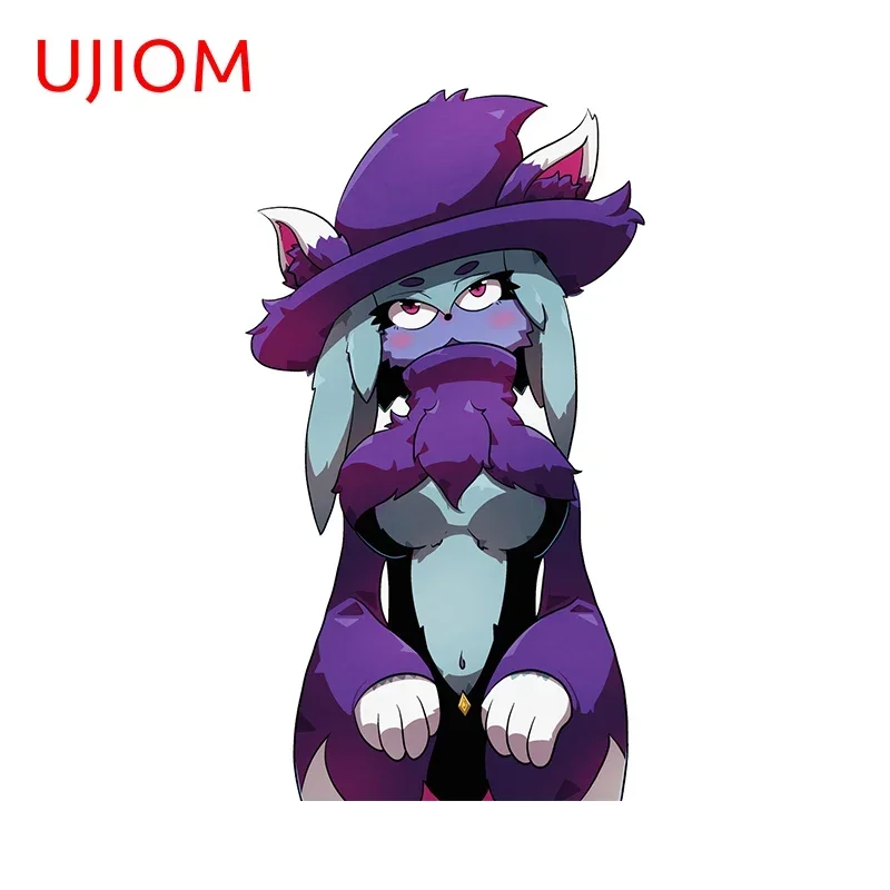 UJIOM 13cm × 7.3cm Katress Palworld 3D Anime Girl Cartoon Wall Stickers for Children Cupboard Decal Kitchen Room Chambre Mural