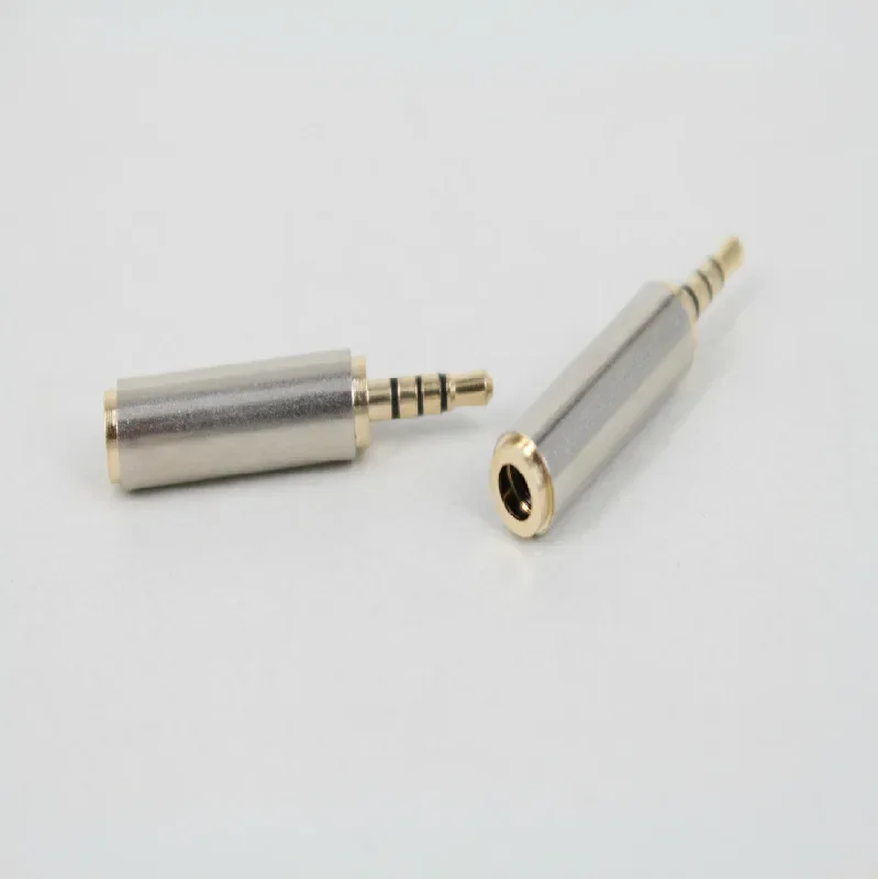 Adaptador de audio Hoqo TRRS Convertidor de 2,5 mm a 3,5 mm 3. El conector para auriculares de 5 mm y 2,5 mm son intercambiables, conector de 4 polos de 2,5 mm a 3,5 mm