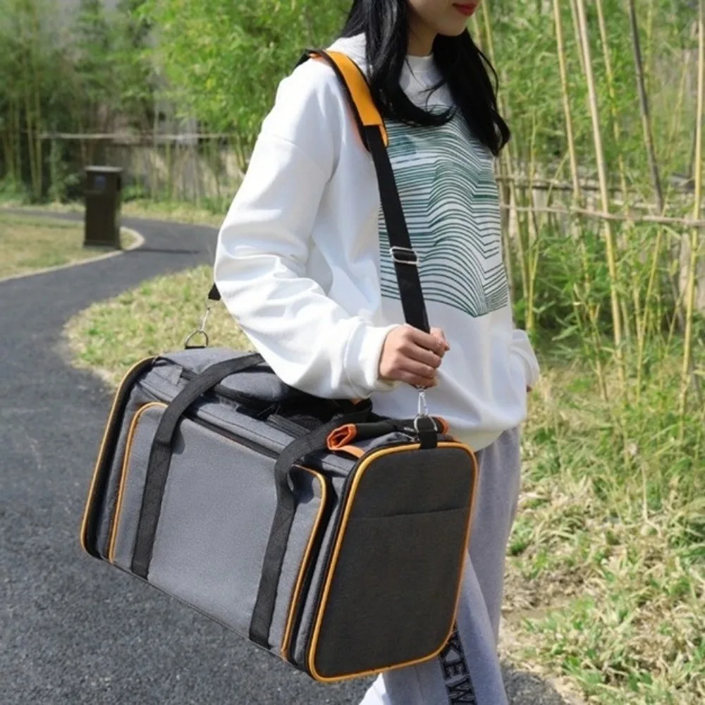 กระเป๋าใส่สัตว์เลี้ยงอเนกประสงค์แบบขยายได้ พับเก็บได้ ใช้ได้สองด้าน ระบายอากาศได้ดี สำหรับแมวและสุนัข