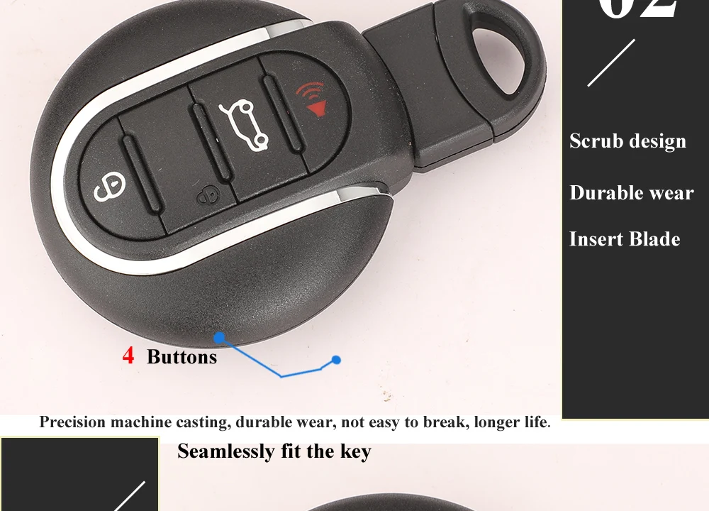 Jingyuqin 3/4BTN Smart Remote Auto Schlüsselanhänger 315 MHz 434 MHz ID49 für BMW Mini Cooper Countryman Clubman F-Serie F55 F56 2015-2018 – Detail 6