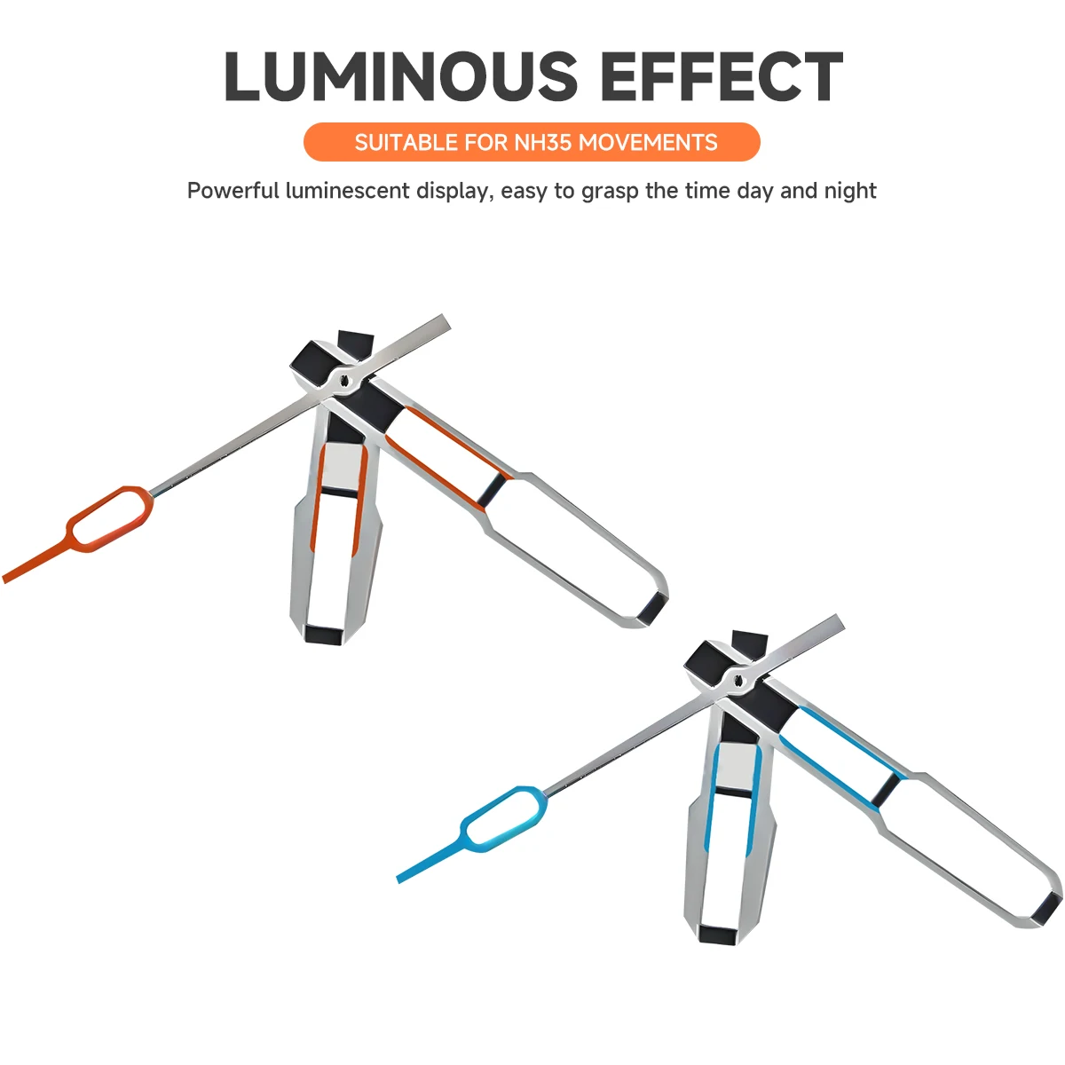 Lancette dell'orologio NH35 modificate Lancette dell'orologio verde luminoso AP Ago Argento Oro Rosa Nero Accessori per orologi per movimento NH35/NH36/4R/7S