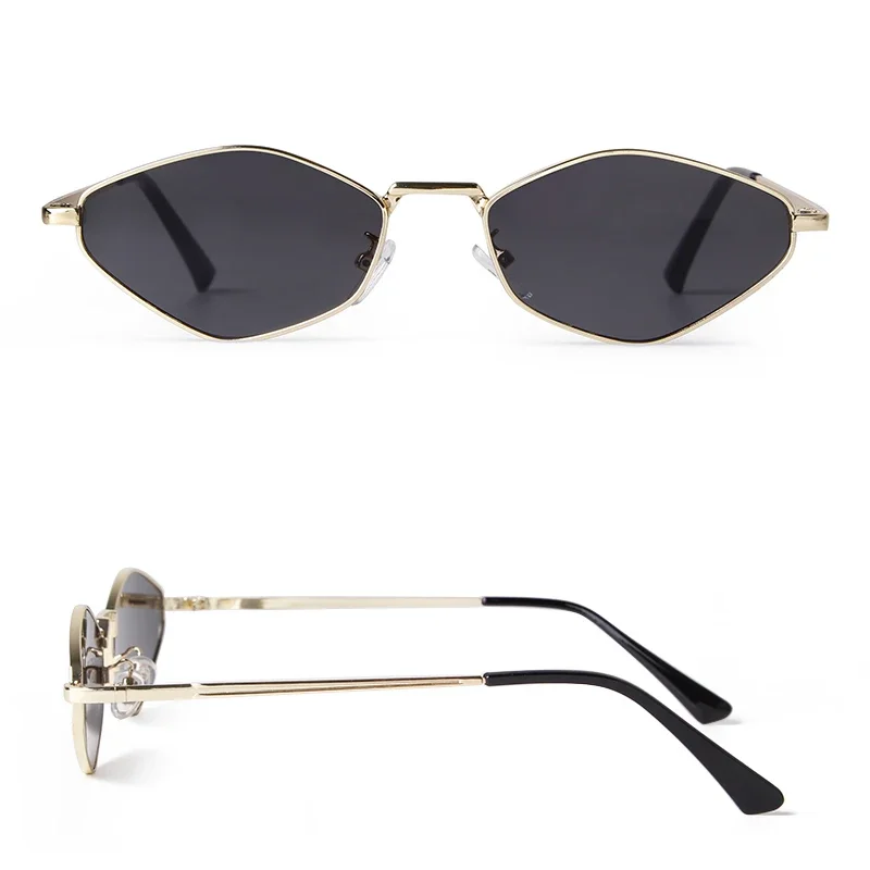 Trend Metal Frame Small Square Sunglasses Women Men Brand Designer Polygon Vintage Classic Shades Sun Glasses Oculos De Sol UV