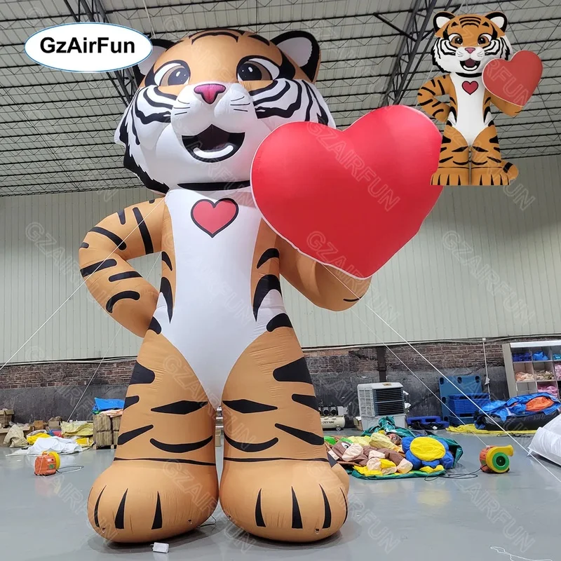 Popular Inflatable Blow up tiger Cartoon Model Decorations Advertising Inflatable for Rental