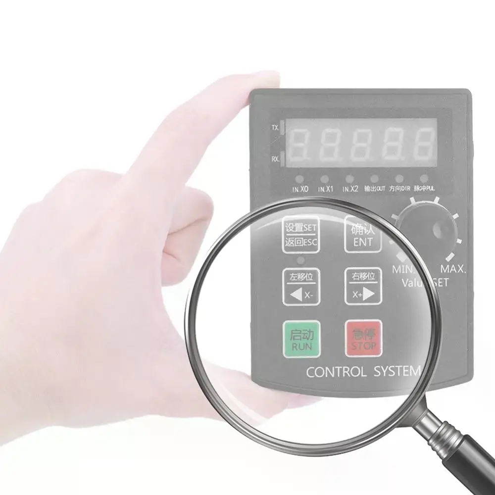 

HF020 5-значный дисплей, предел контроллера двигателя связи, 12 В-24 В постоянного тока, шаговый сервопривод, предустановленная панель модуля управления движением для ЧПУ