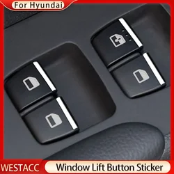 Car Window Lift Switch Button Sticker Sequin Trim for Hyundai Accent Solaris 2016 - 2020 7Pcs ABS Chrome Cover Accessories