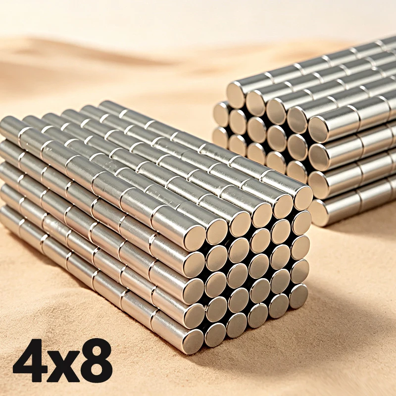 20-1500pcs 4x8mm Magnet N35 NdfeB Neodymium Fridge Magnets Permanent Magnetic Imanes 4*8mm Magnet Accessory Round Shape