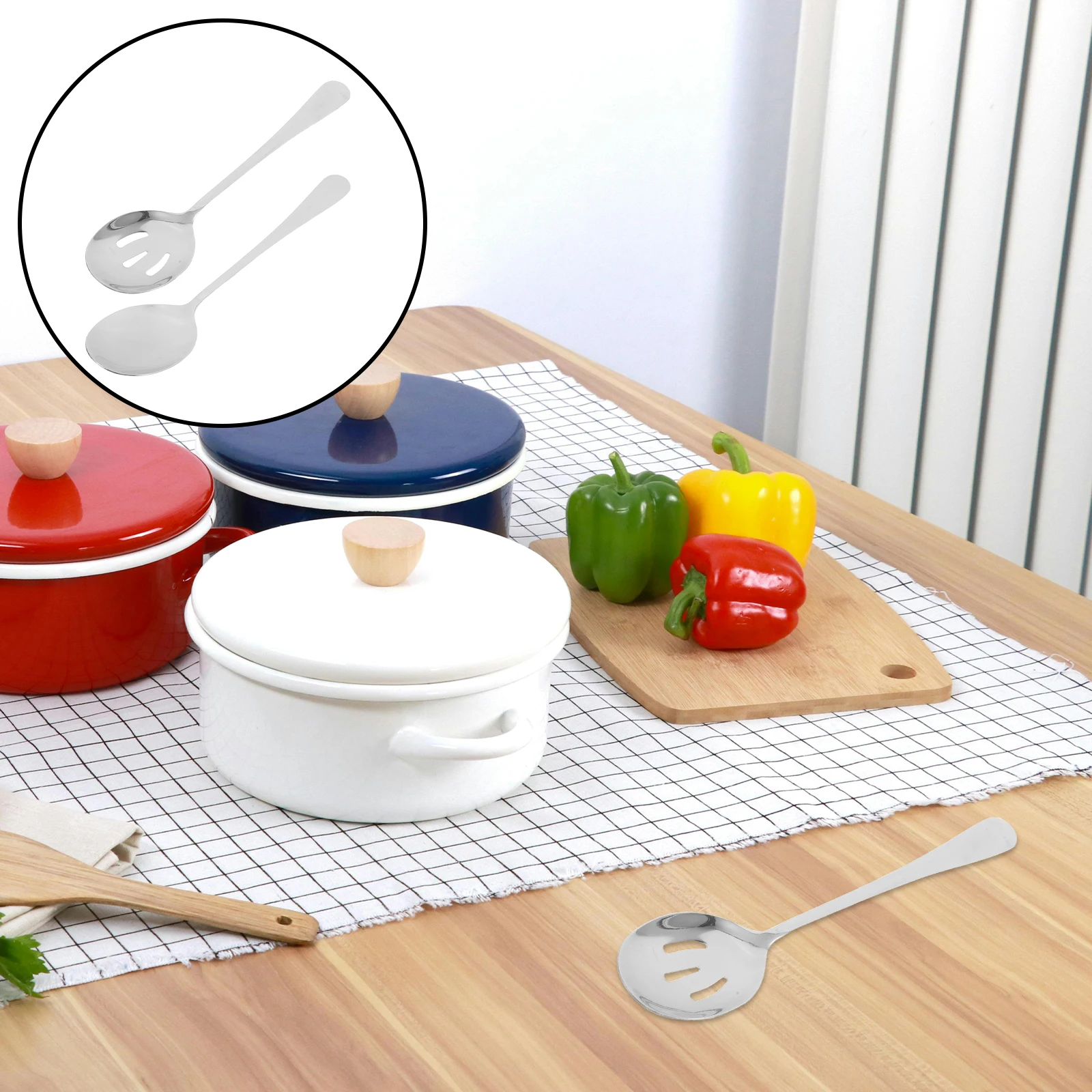 

Stainless Steel Serving Spoon Large Buffet Utensils Catering Spoons for