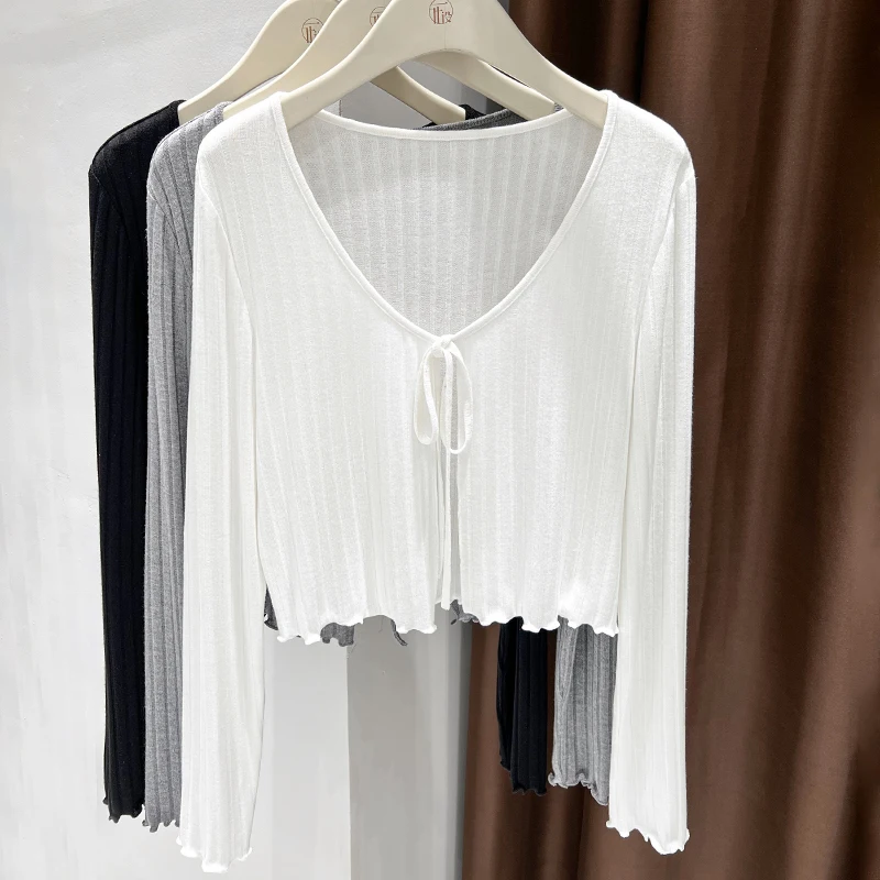 

Women Thin Cardigan Long sleeves shirt Sun Protection Clothing Plus size Loose Air-conditioned cover up fashion front-open Tops