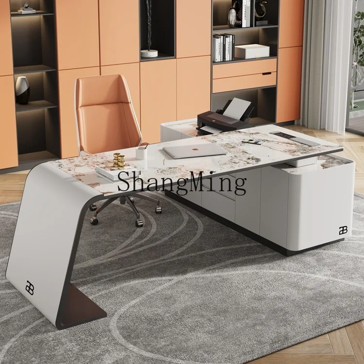 FG مكتب بلاطة الصخور مكتب زاوية مكتب الكتابة الراقية الحديثة بسيطة مكتب دراسة طاولة كبيرة