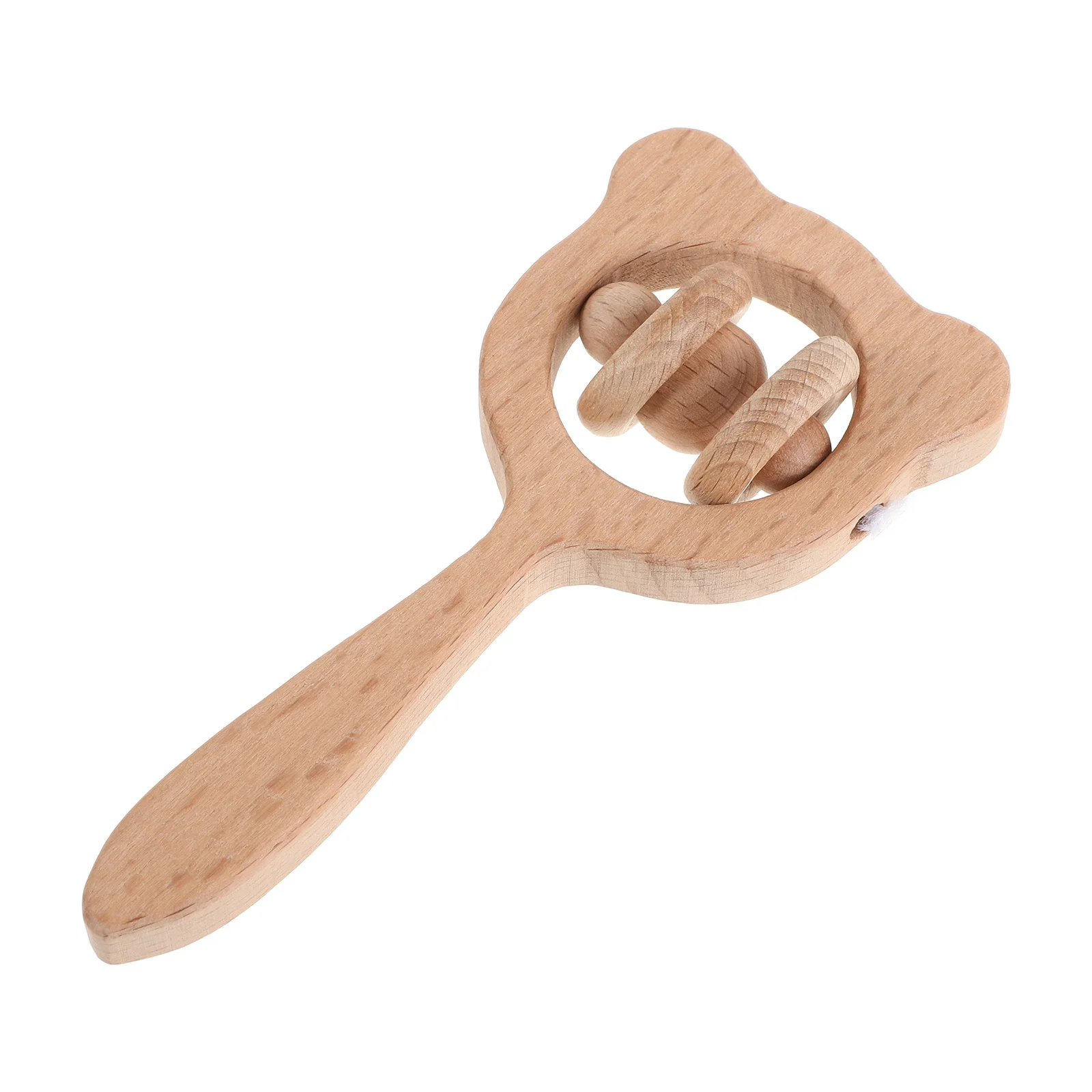 Cloche à main multifonctionnelle en bois pour bébé, anneau de dentition Montessori, hochet, hochets pour bébés