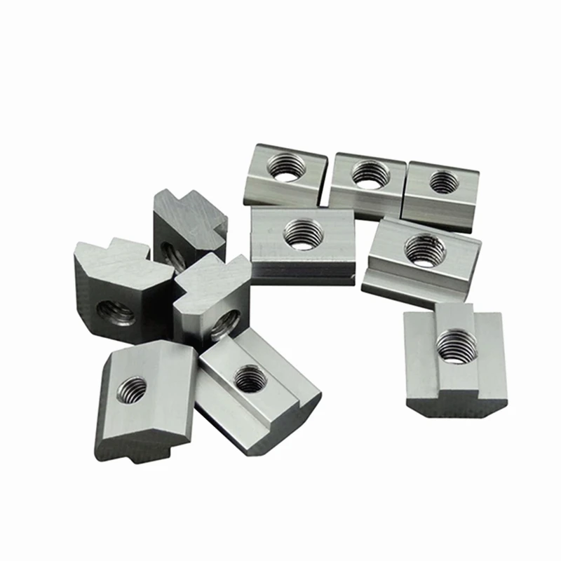 T Block Square Nuts M3 M4 M5 M6 M8 Slot T Nut Sliding Hammer Nut for 2020 3030 4040 Aluminum Profile Fasten Nuts for Cnc Machine