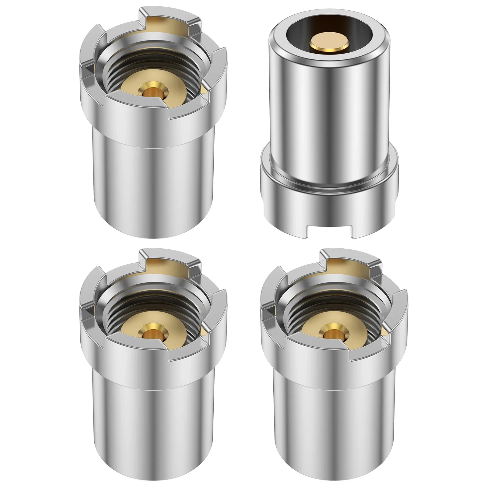 4Pcs Magnetic Threaded Ring Adapter 510 Thread Adapter 304 Stainless Steel Threaded Ring Adapter  Converter for Connection