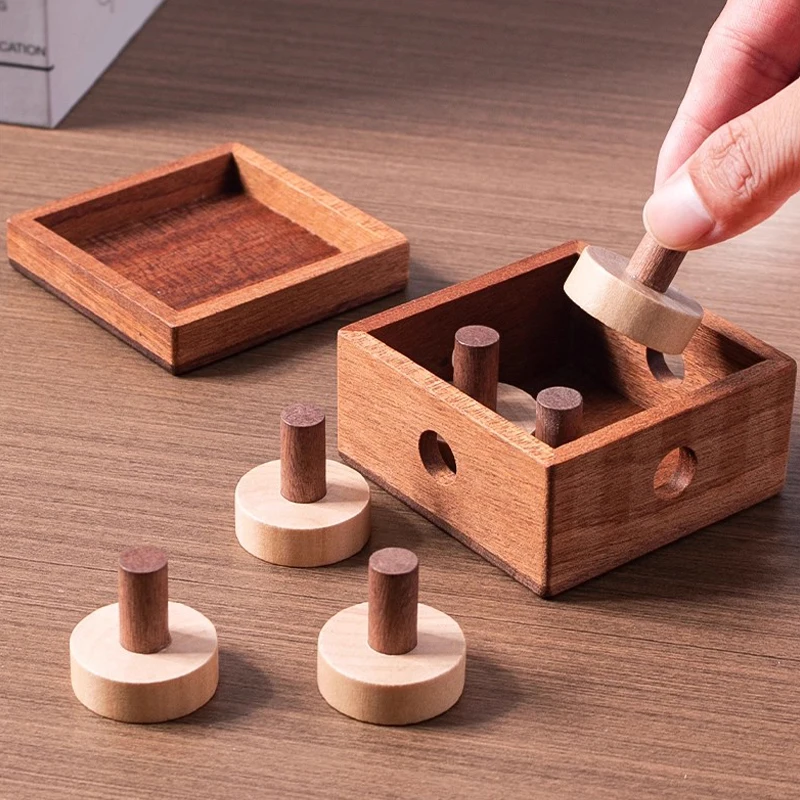 Impossible Curling Wooden Puzzles Box Very Difficult Brain Teaser Logic Games Educational Toys for Kids and Adults Novelty Gifts