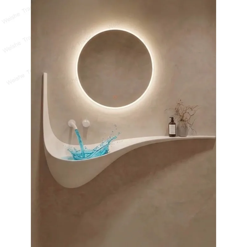 

Washbasin creative water drop wall hanging washbasin B & B surprise quiet wind art basin