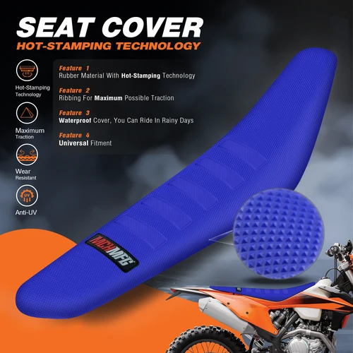 MCHMFG-funda para asiento de motocicleta, pinza antideslizante, conjunto impermeable, protección boteada, aplicable a SXF EXC KXF CRF YZF WR TC TE