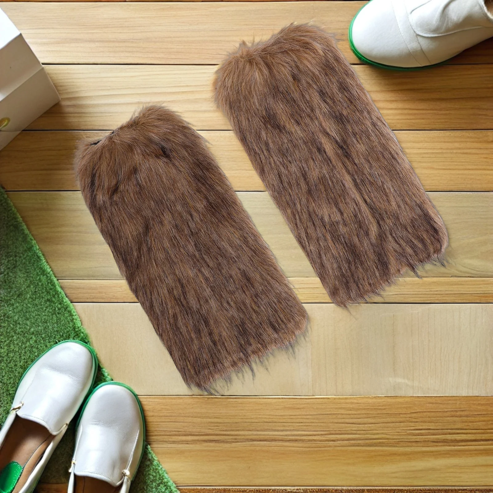 1 Pair Viking Leg Warmers Faux Boot Covers Medieval Cosplay Accessories Women Men Winter Party Halloween Costume