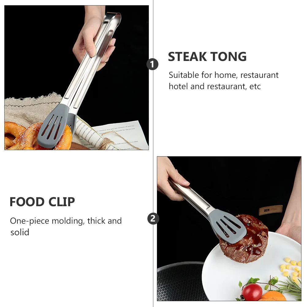 

Food Tongs Kitchen Tool Multipurpose Steak Cooking Clamp Stainless Steel Serving