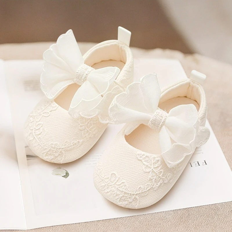 

Белые туфли-балетки для малышей 2026: Новинка весны и осени, мягкая нескользящая подошва для дома