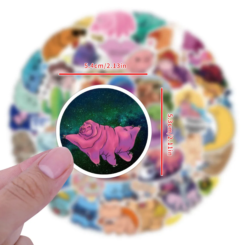 60 قطعة مضحك لطيف Tardigrade ملصقات خمر DIY بها بنفسك الاطفال دفتر الأمتعة الغيتار المحمول الهاتف الثلاجة ملصق مائي لعبة ديكور هدية