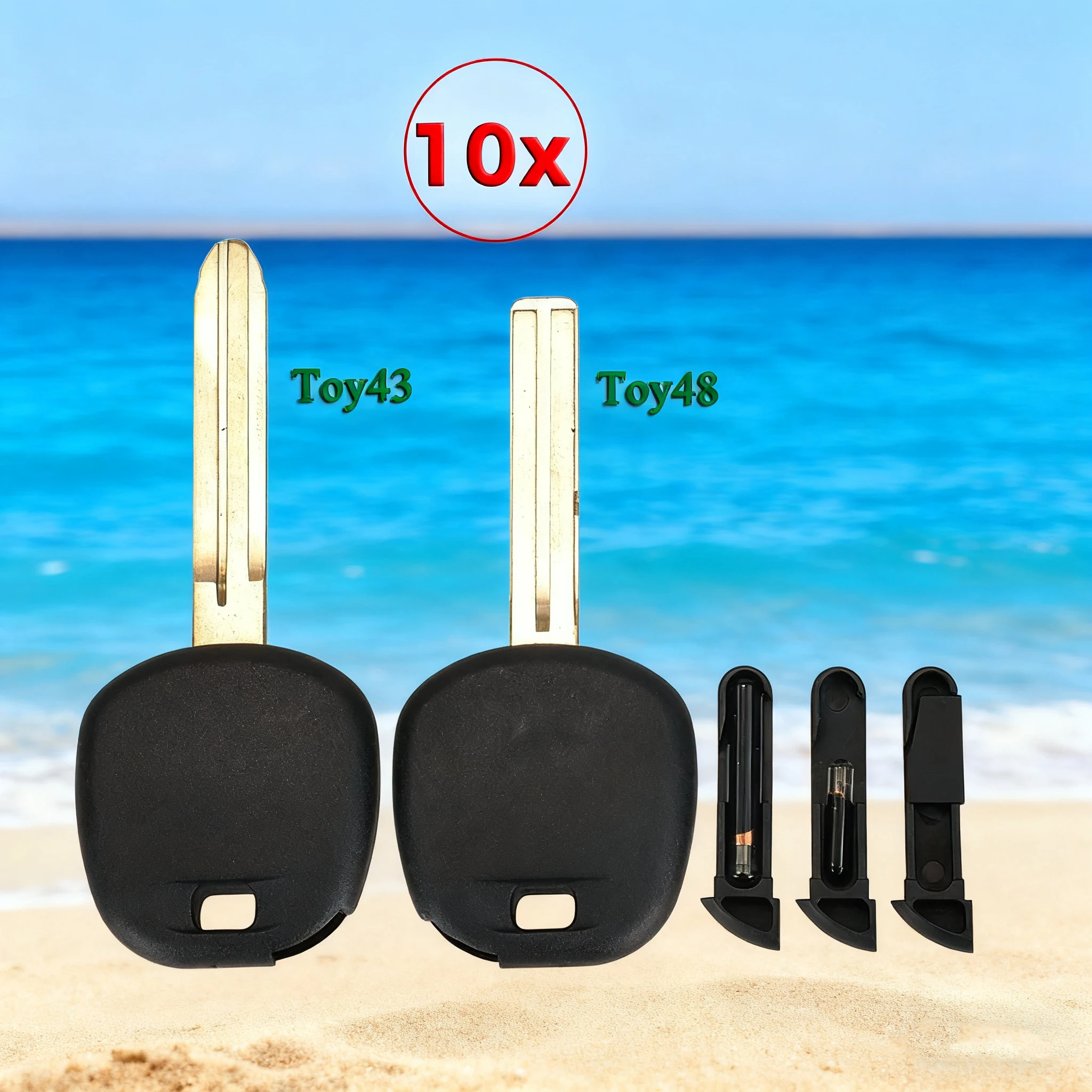 

Jingyuqin 10 шт. чехол для транспондера ключа автомобиля TOY43/48 лезвие для Toyota Rav4 Prado Corolla Camry Reiz Highlander Yaris Corolla