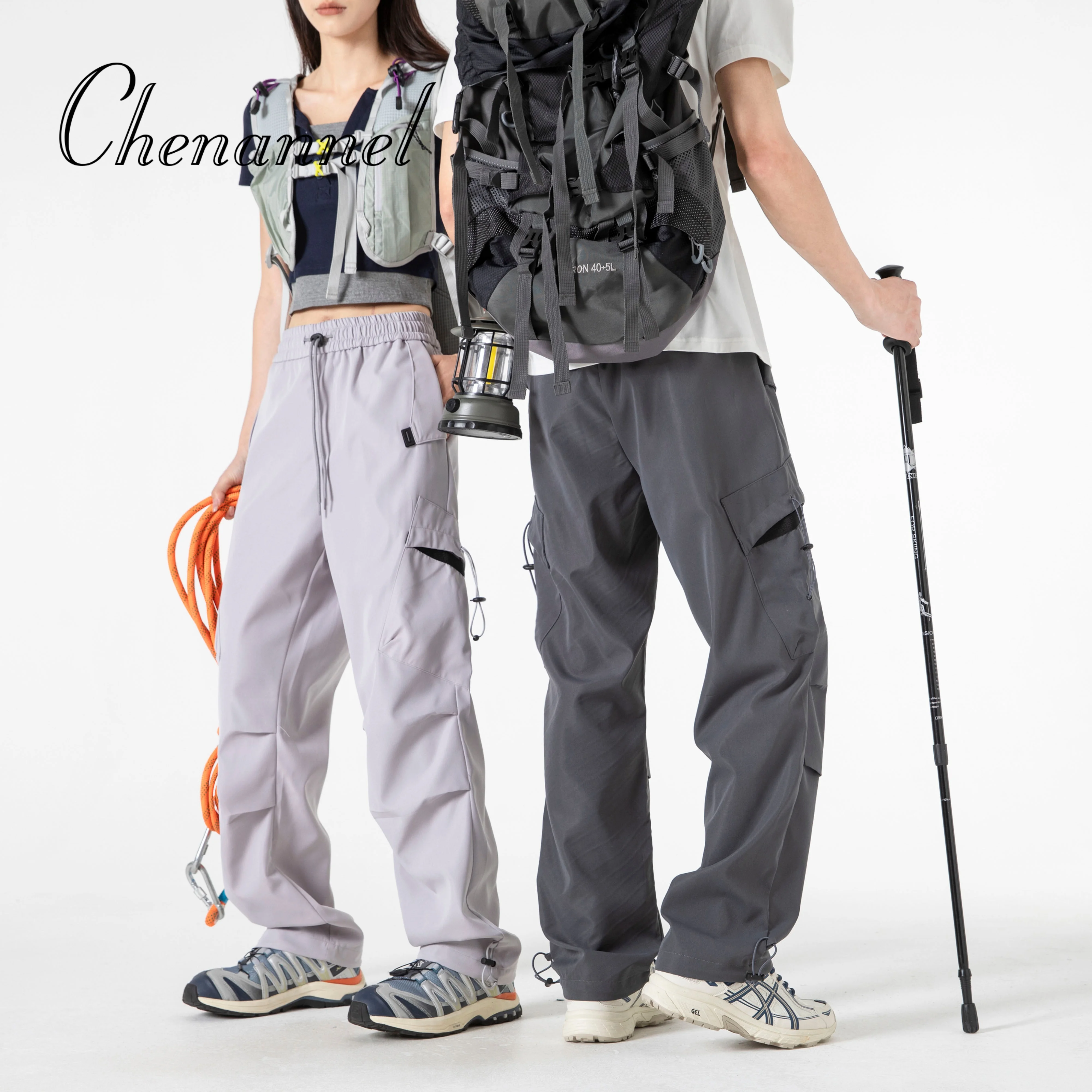 

Men Loose Casual Outdoor Waterproof Mountaineering Camping Techwear Quick Dry Cargo Pants Streetwear Baggy Trousers