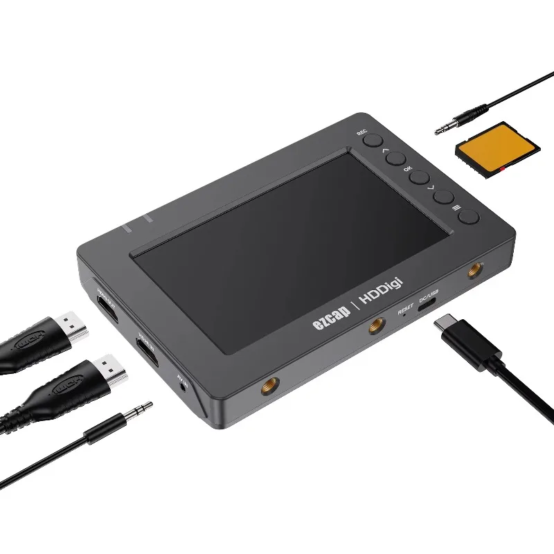 HDDigi Full HD Recorder Portable 1080P Video Capture Box Record Video From HDMI AV Video H.264 MP4 with 5