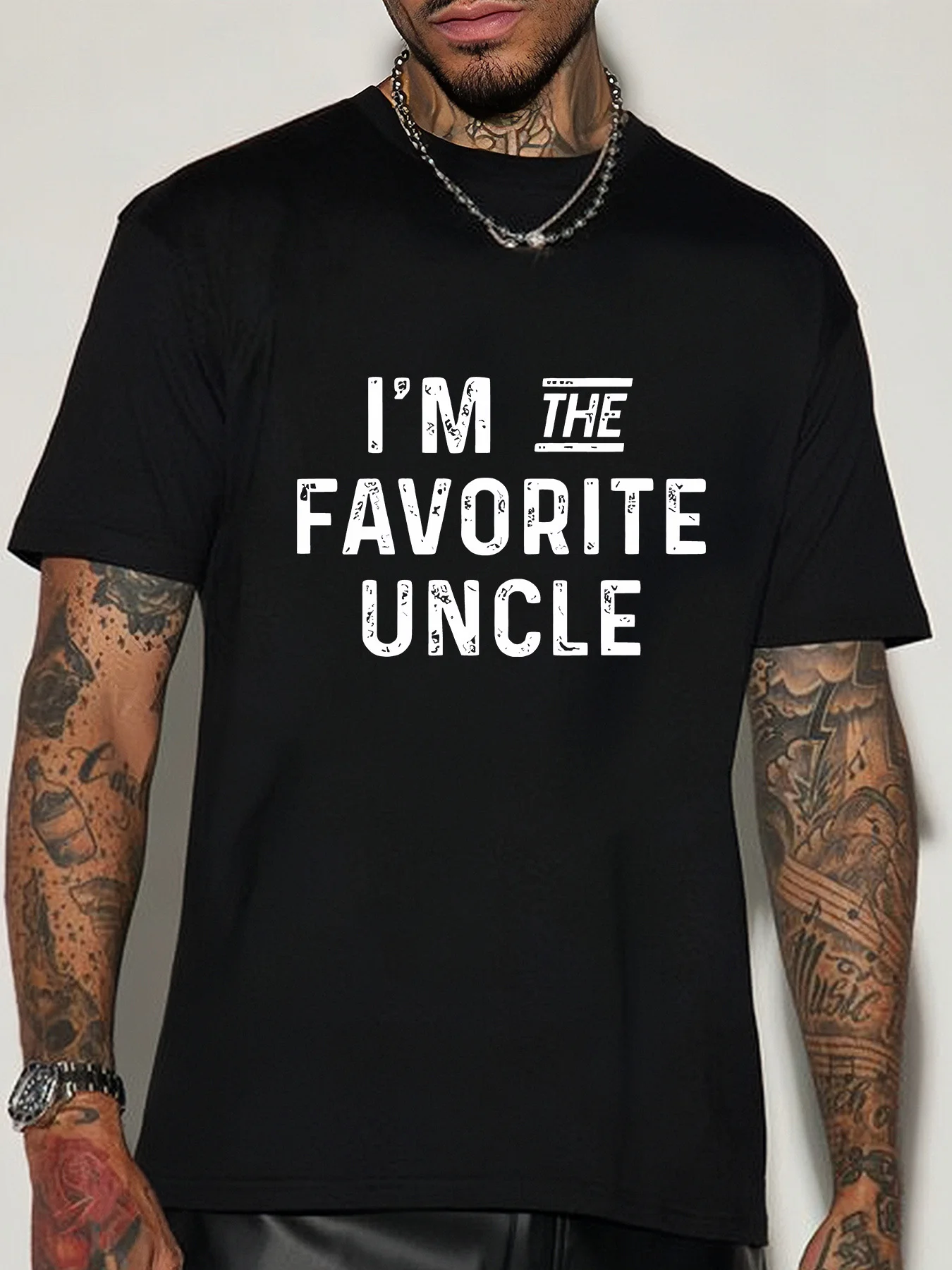 Street Fashion Quotes - Kaos Katun Pria dengan Kutipan Keluarga