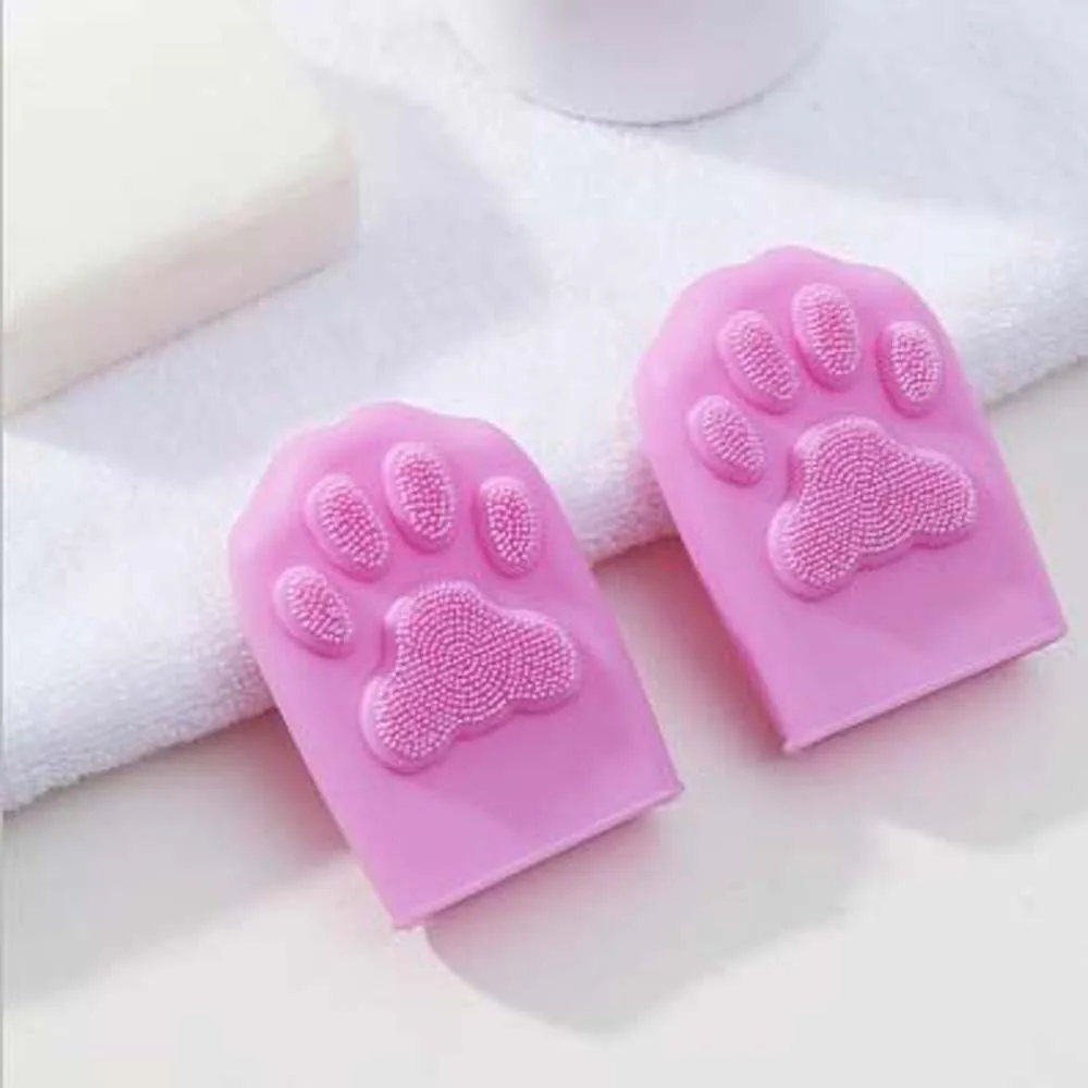 Exfoliating Cat Paw Silicone Face Brush Skin Care Tool Blackhead Removal Facial Cleaning Stick Coarse Fine Brush Head