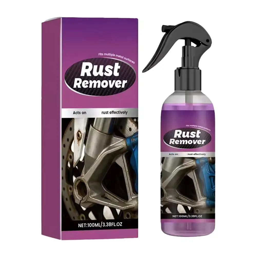 Car Rust Remover Spray Safe for Auto Paint Metal Surface Treatment for Chassis, Wheels, Tools Prevents Corrosion Degreaser 100ml